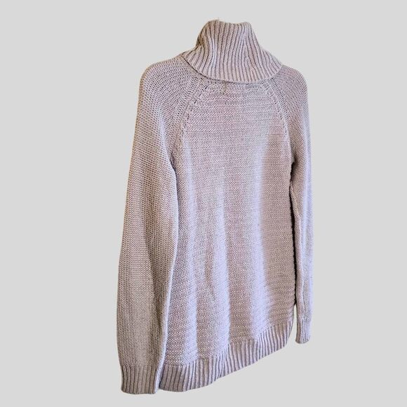 ELLE Cowl Neck Sweater Women’s Size Small Lilac Purple Cable Knit Relaxed Fit - Picture 13 of 13